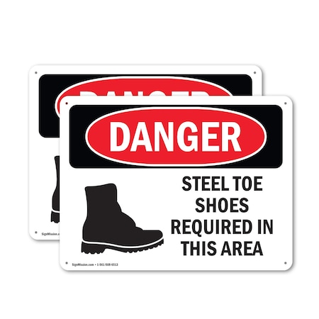 Signmission 10 in Height, 14 in Width, Plastic, Rectangle OS-2PACK-DS-P-1014-L-1580